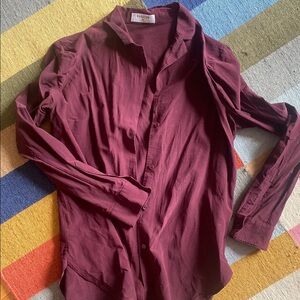 Babaton Silk Burgundy Shirt